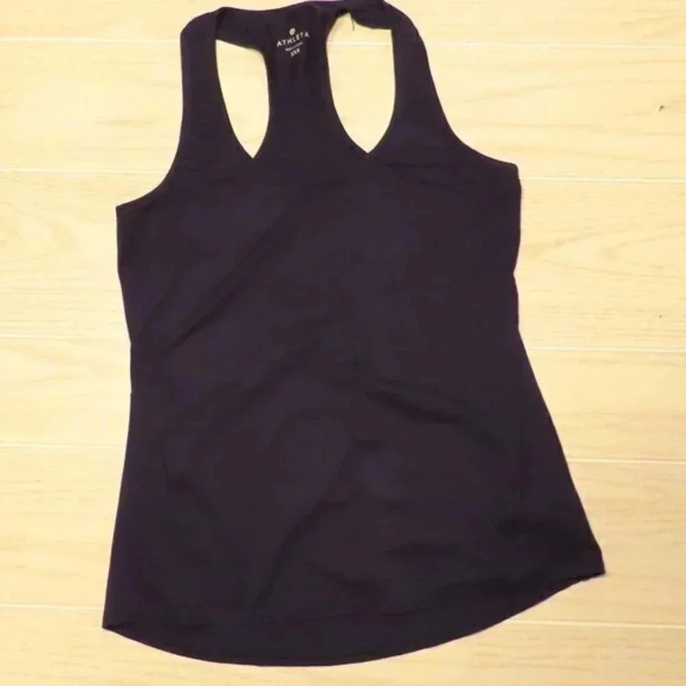 Athleta Black Racerback Tank Size XXS